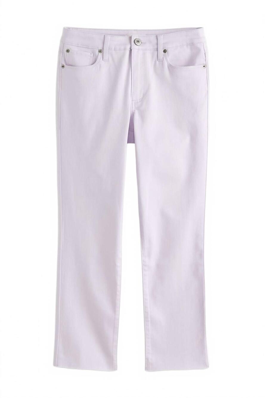 NEW STS BLUE women's drew high rise slim straight cut off hem jeans in wisteria